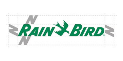 Rain Bird logo, a sprinkler brand Crisa Landscaping installs and repairs